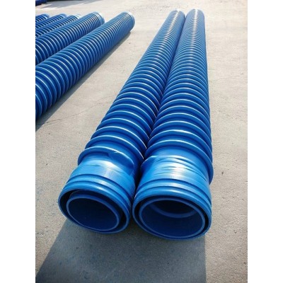 新型的蓝色HDPE缠绕结构壁管(B型）供应厂家