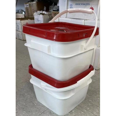 江苏常州塑料包装容器 加厚链条正方形PP盒  生物粉剂方形桶